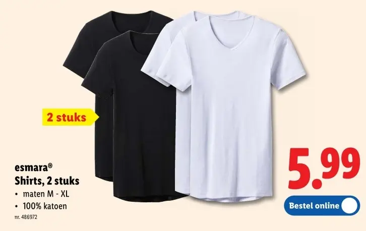Promotie: Shirts 2 stuks