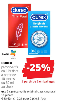 Offre: préservatifs original classic natural