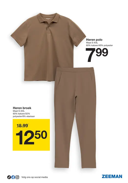 Promotie: Heren polo of broek