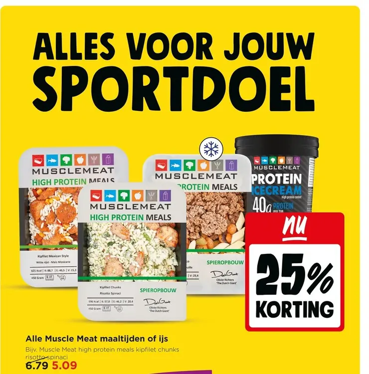 Aanbieding: Alle Muscle Meat maaltijden of ijs