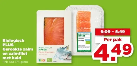 Aanbieding: Gerookte zalm en zalmfilet met huid