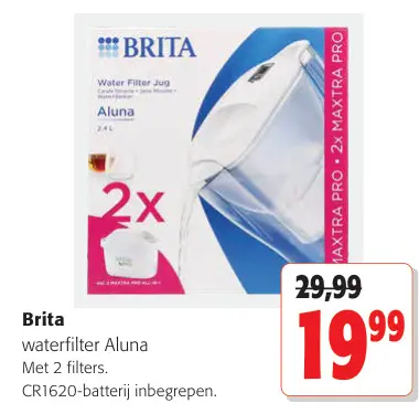 Promotie: waterfilter Aluna