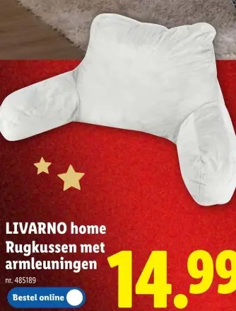 Promotie: Rugkussen met armleuningen