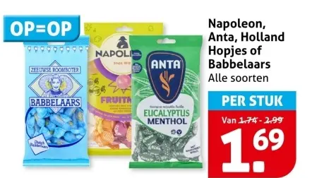 Aanbieding: Napoleon, Anta, Holland Hopjes of Babbelaars