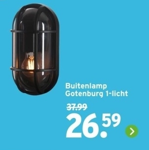 Aanbieding: Buitenlamp Gotenburg 1 - licht