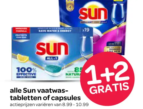 Aanbieding: Sun vaatwastabletten of capsules