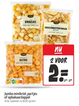 Aanbieding: Jumbo minikriel, partjes of opbakaardappel