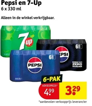 Aanbieding: Pepsi en 7-Up
