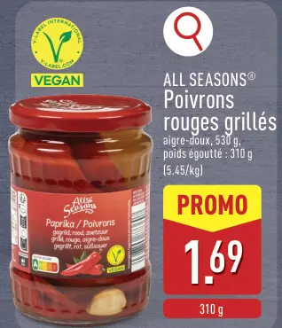 Offre: Poivrons rouges grillés