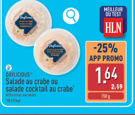 Offre: Salade au crabe ou salade cocktail au crabe