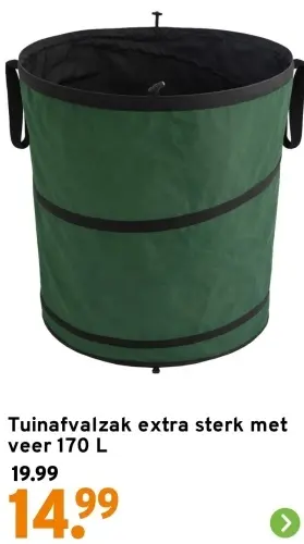 Aanbieding: Tuinafvalzak extra sterk met veer 170 L
