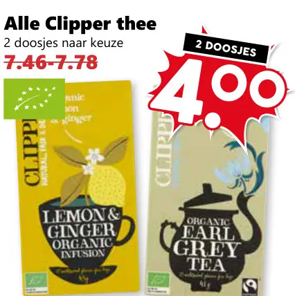 Aanbieding: Clipper thee