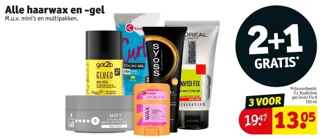 Promotie: Haarwax en -gel