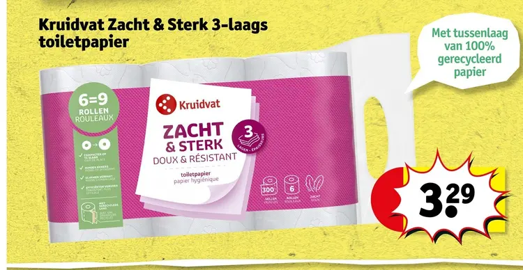 Promotie: Zacht & Sterk 3-laags toiletpapier