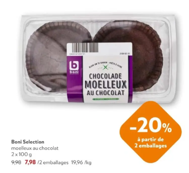 Offre: Moelleux au chocolat