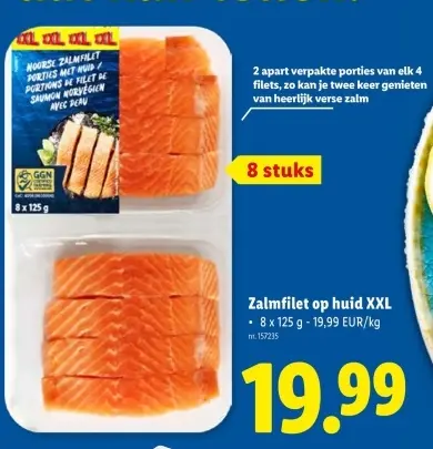 Promotie: Zalmfilet op huid XXL