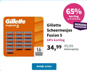 Aanbieding: Gillette Scheermesjes Fusion 5