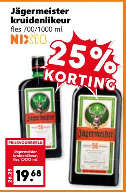 Aanbieding: Jägermeister kruidenlikeur