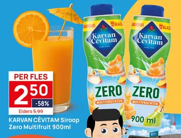 Aanbieding: Siroop Zero Multifruit 900ml