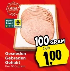 Aanbieding: Gesneden Gebraden Gehakt