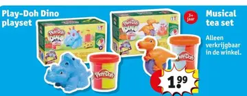 Aanbieding: Play-Doh Dino playset Musical tea set