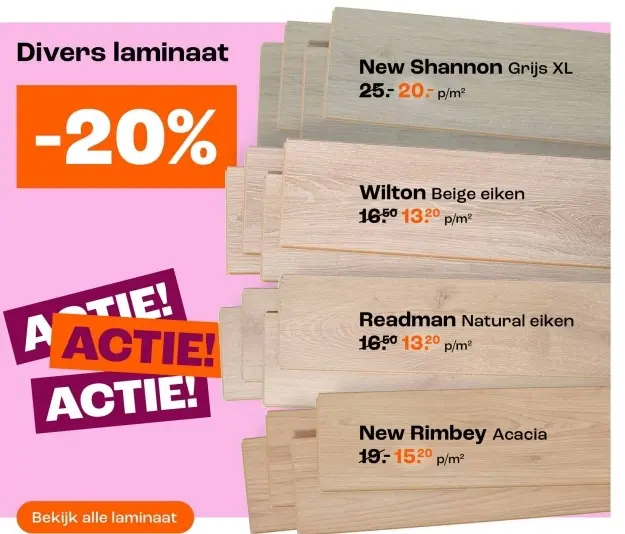 Promotie: Divers laminaat