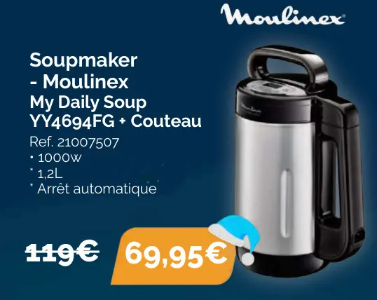 Offre: Soupmaker - Moulinex My Daily Soup YY4694FG + Couteau