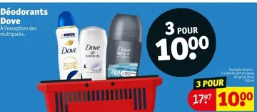 Offre: Déodorants Dove