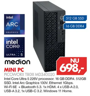 Aanbieding: Medion mini pc picoworx t80iii md340020