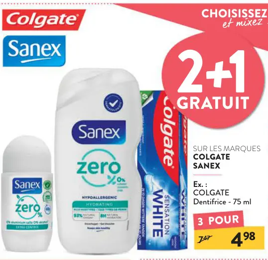 Offre: Colgate et sanex