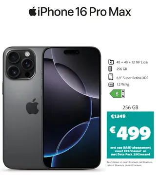 Aanbieding: iPhone 16 Pro Max