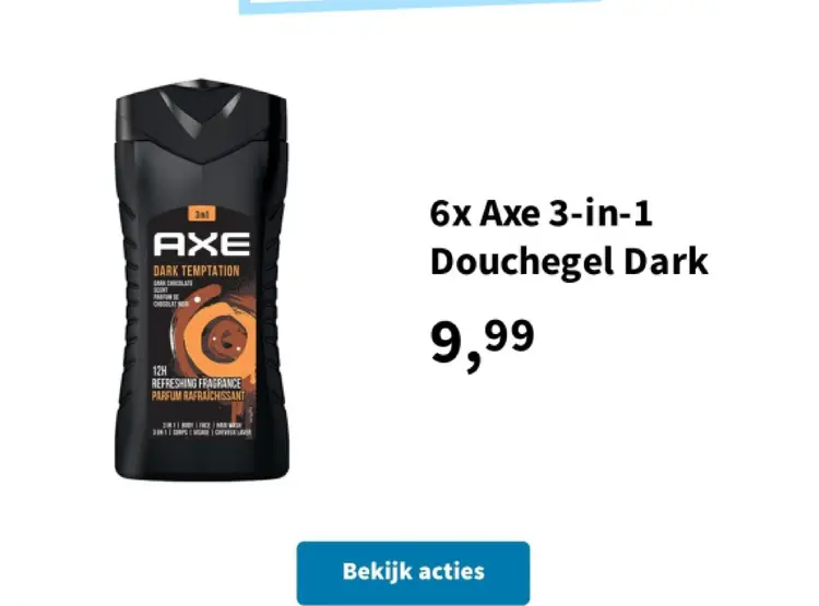 Aanbieding: Axe 3-in-1 Douchegel Dark