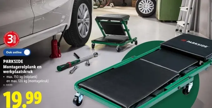 Promotie: Montagerolplank en werkplaatskruk