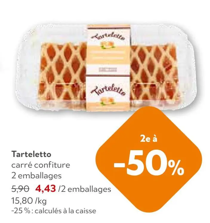 Offre: Tarteletto carré confiture