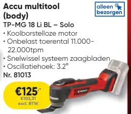 Aanbieding: Accu multitool (body)
