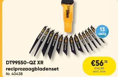 Promotie: DT99550-QZ XR reciprozaagbladenset