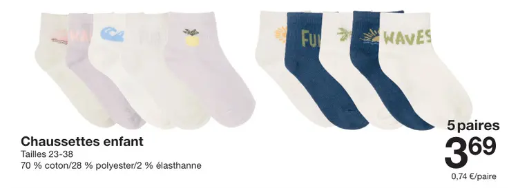 Offre: Chaussettes enfant