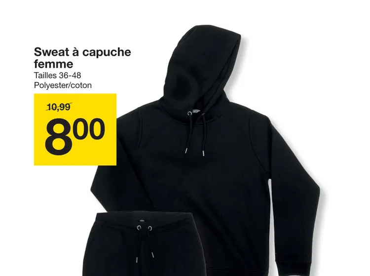 Offre: Sweat à capuche femme