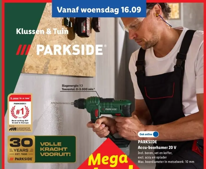 Aanbieding: Accu-boorhamer 20 V