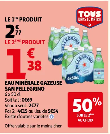 Offre: Eau minérale gazeuse