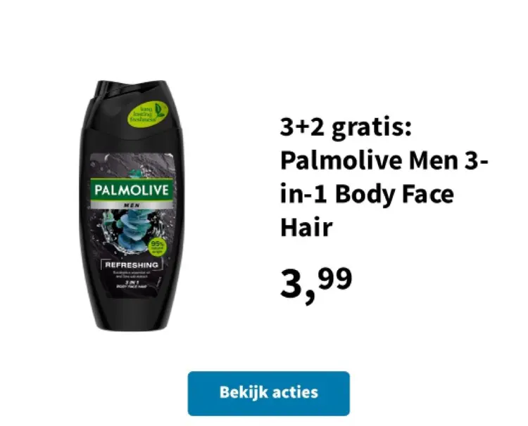 Aanbieding: Palmolive Men 3-in-1 Body Face Hair