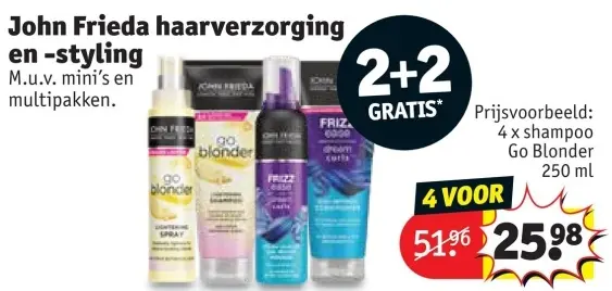 Aanbieding: John Frieda haarverzorging en -styling