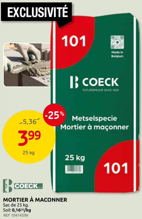 Offre: Mortier à maconner