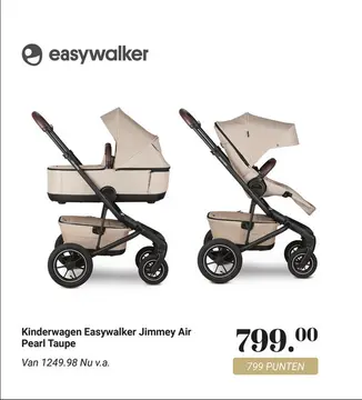 Aanbieding: Kinderwagen Easywalker Jimmey Air Pearl Taupe