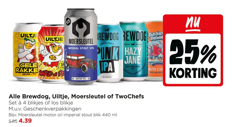 Aanbieding: Alle Brewdog, Uiltje, Moersleutel of TwoChefs