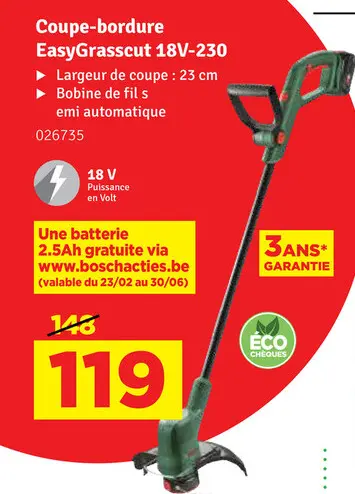Offre: Coupe-bordure EasyGrasscut 18V-230