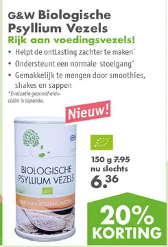 Aanbieding: BIOLOGISCHE PSYLLIUM VEZELS