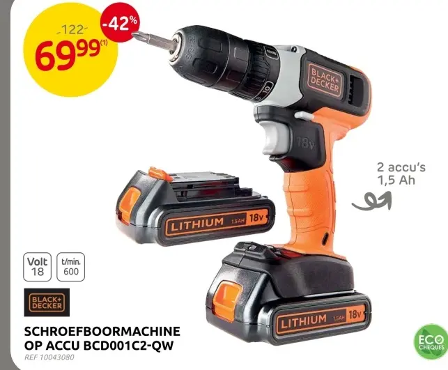 Promotie: Schroefboormachine op accu bcd001c2-qw