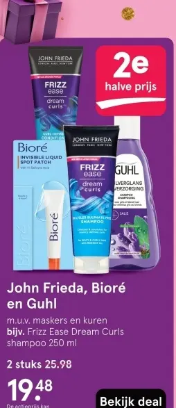 Aanbieding: John Frieda, Bioré en Guhl
