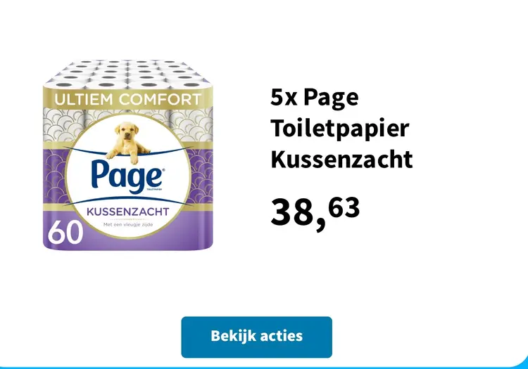 Aanbieding: 5x Page Toiletpapier Kussenzacht